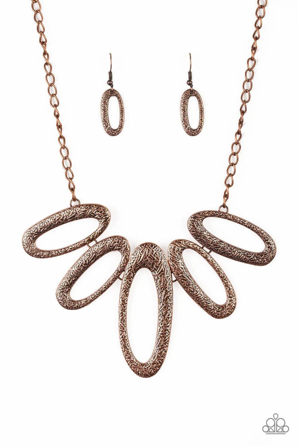 Paparazzi Accessories  - Easy Tigress #L853 Peg - Copper Necklace