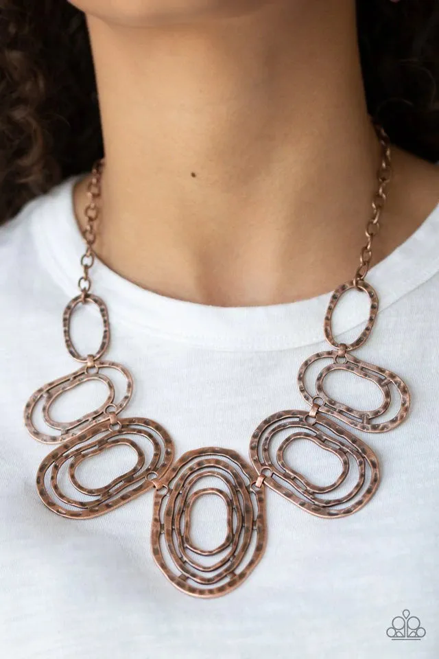 Paparazzi Accessories  - Empress Impressions #N879 Peg - Copper Necklace