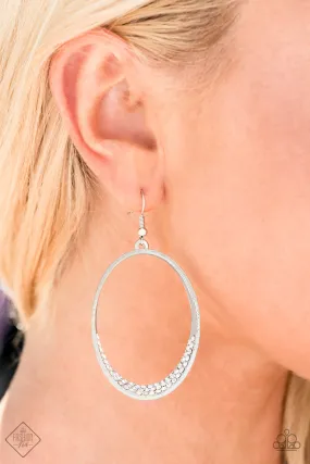 Paparazzi Accessories  - Must Love Sparkle Fashion Fix White Earring August 2019