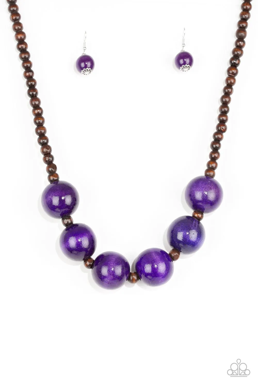 Paparazzi Accessories  - Oh My Miami #N118 Box 2 - Purple Necklace