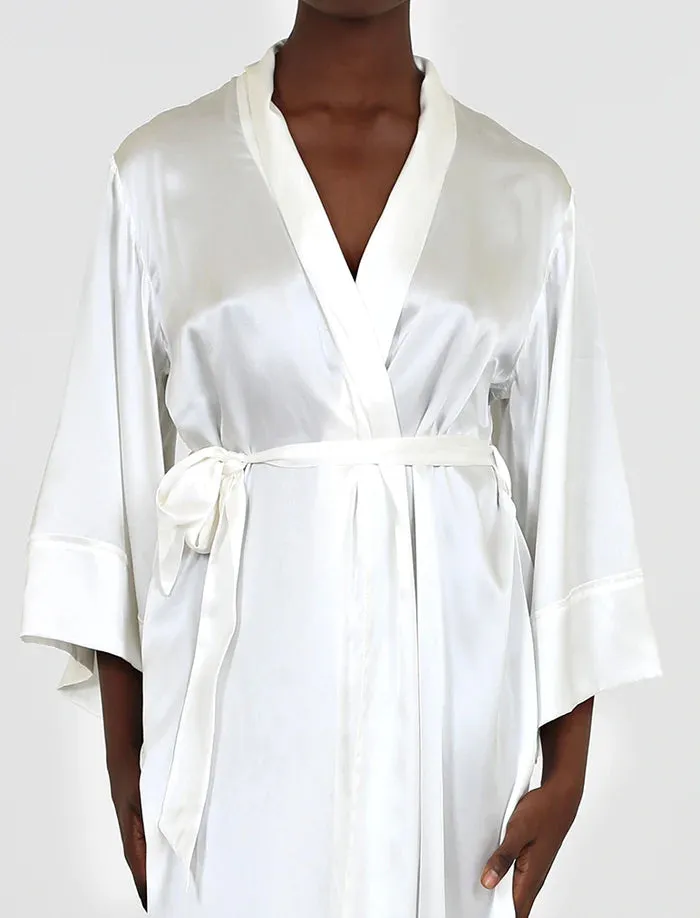 PAPINELLE~ Selena silk maxi robe