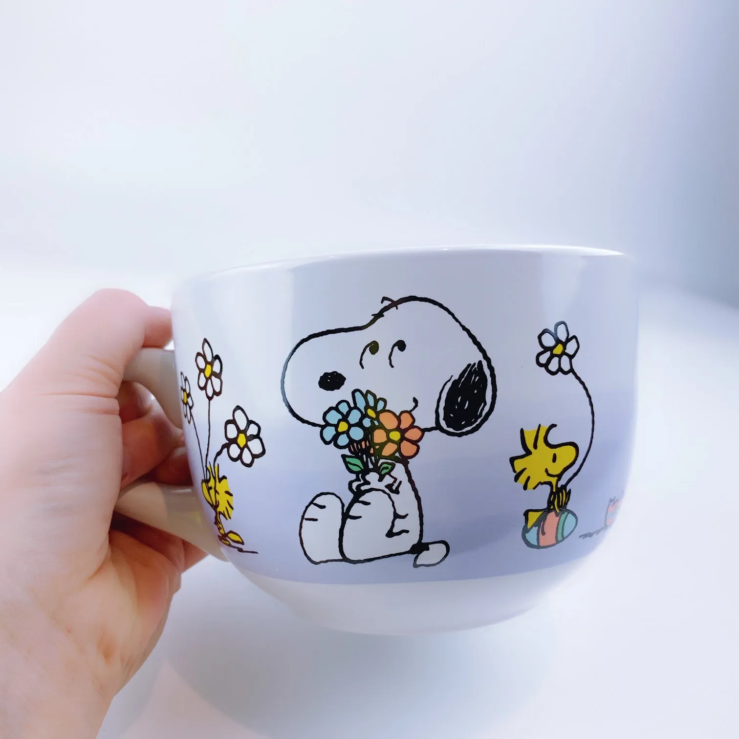 Peanuts Snoopy & Woodstock Happy Easter Ceramic Big Coffee Mug Cup 24 oz - 2 Colors