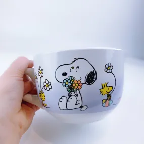 Peanuts Snoopy & Woodstock Happy Easter Ceramic Big Coffee Mug Cup 24 oz - 2 Colors