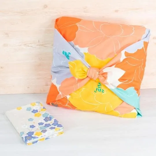 Peony Orange Furoshiki