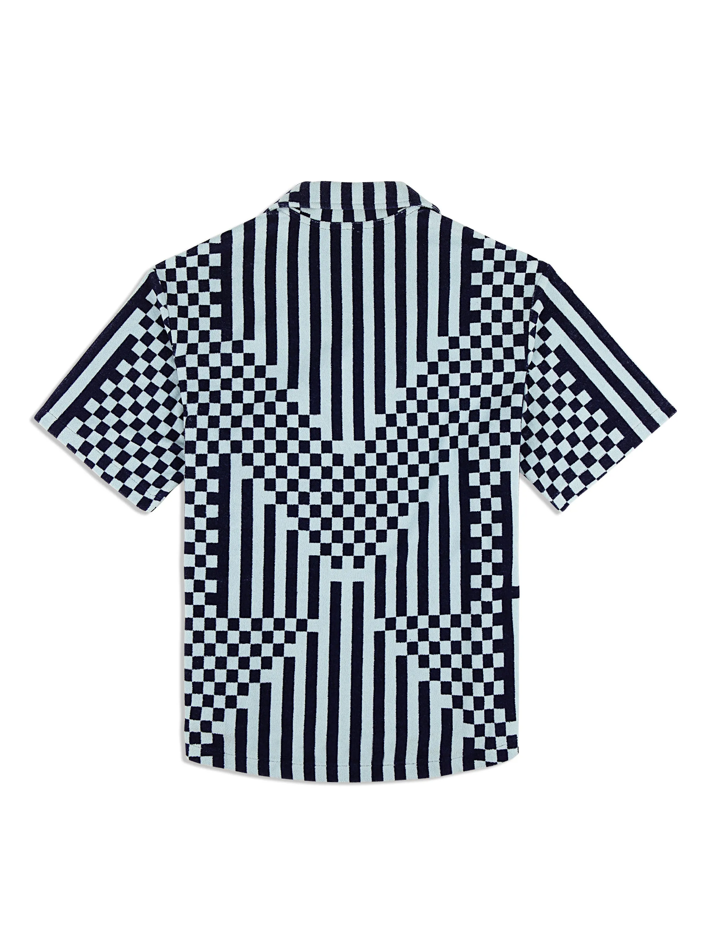 Piastrella Terry Cabana Shirt- Maritime Blue