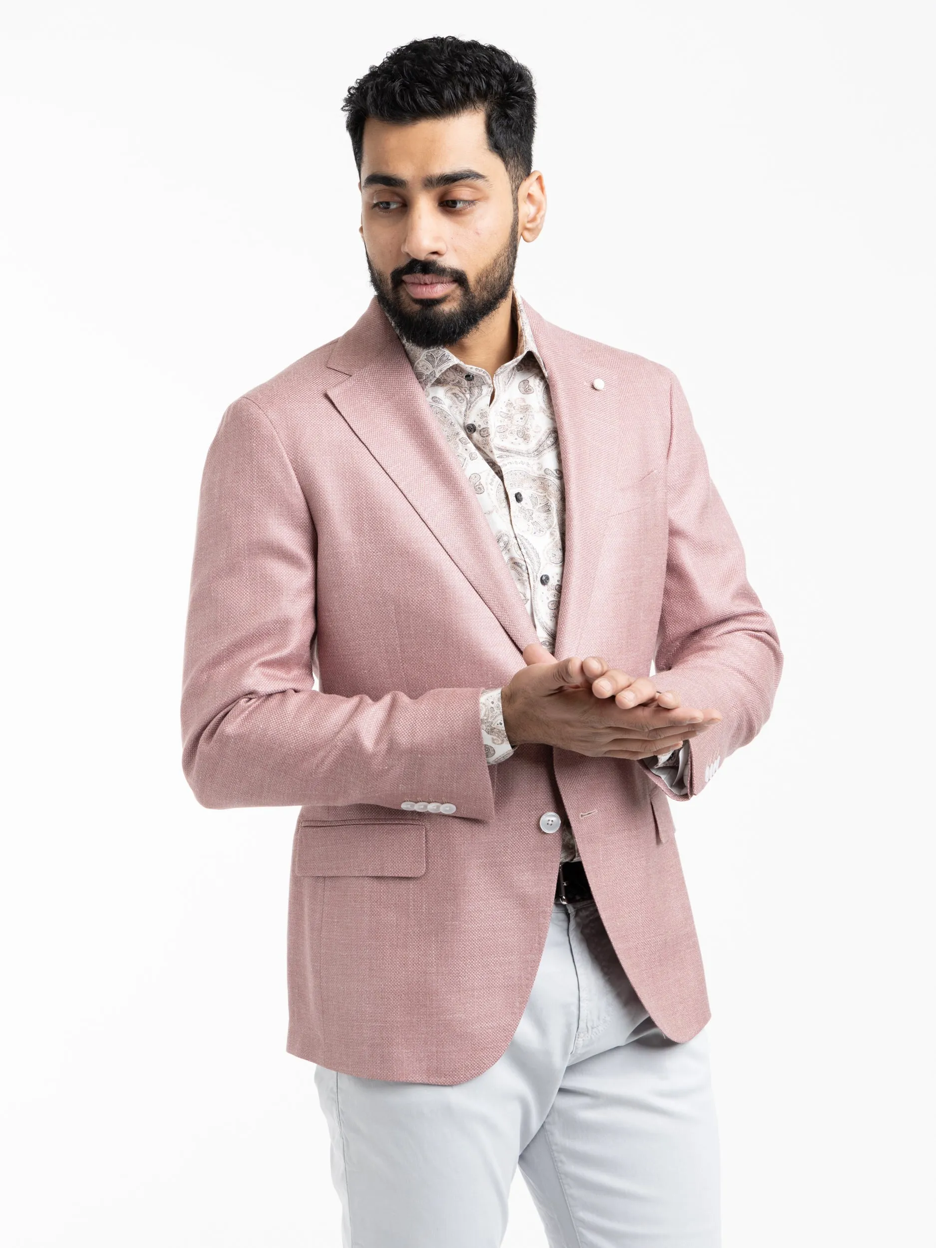 Pink Wool-Silk Sport Jacket