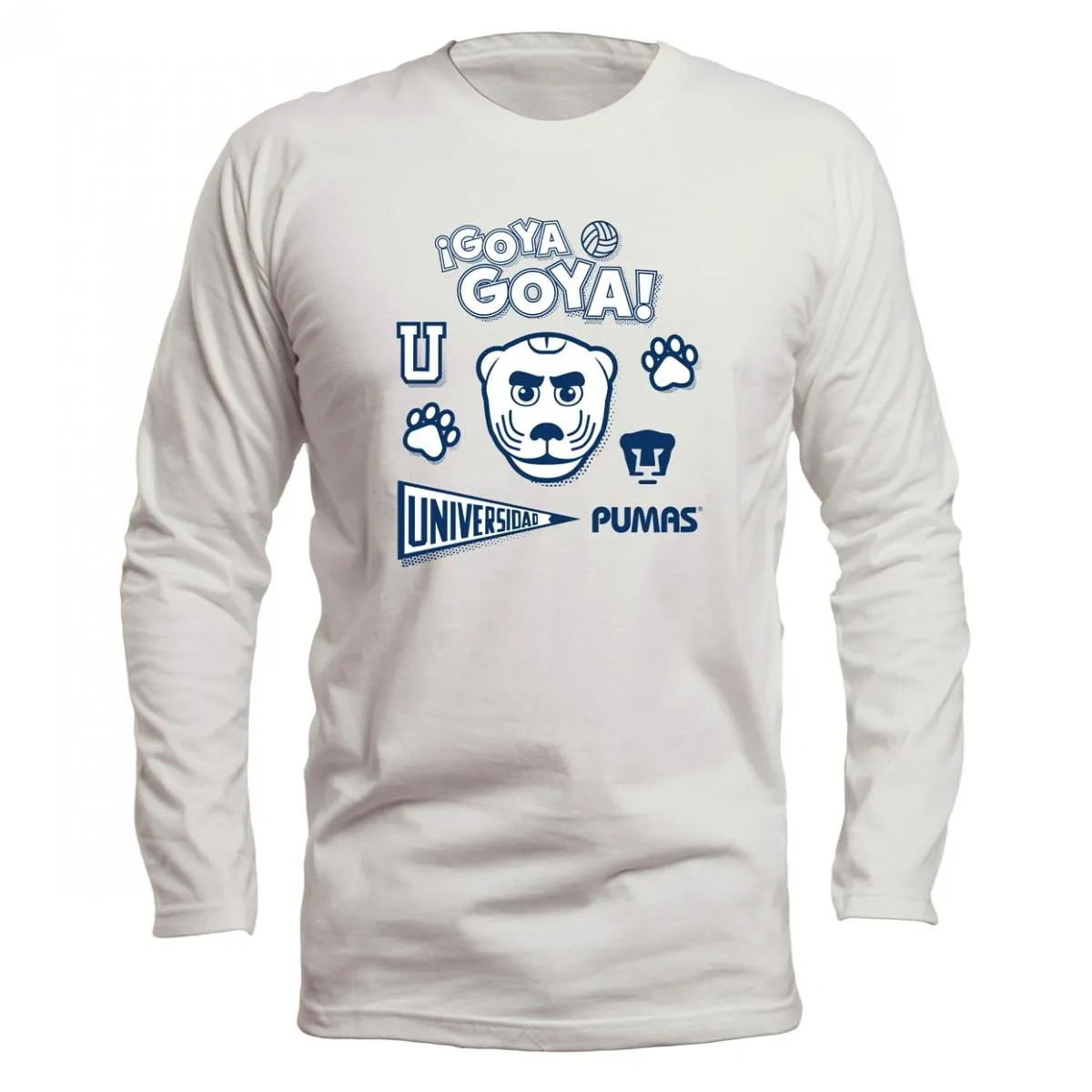 Playera Hombre Pumas UNAM Goyo Universidad Manga Larga