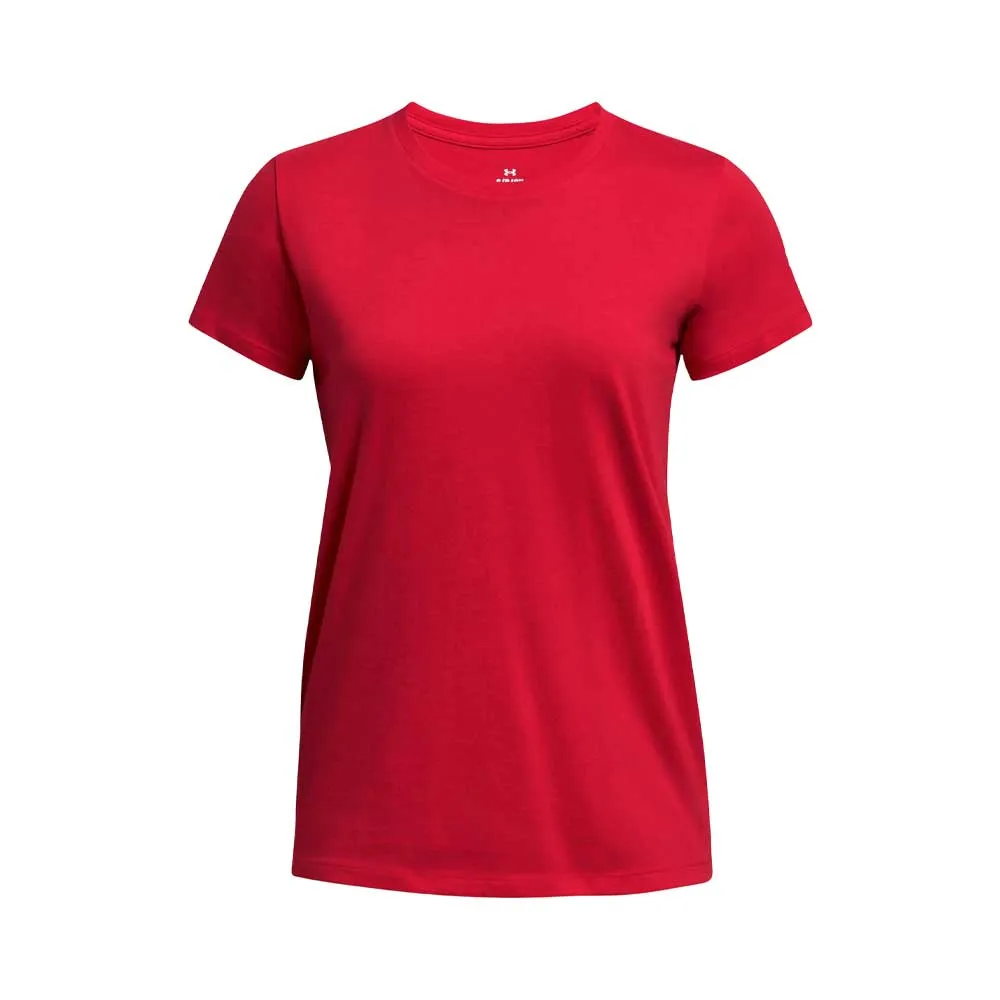 Playera Manga Corta Under Armour para Mujer Athletics SS Rojo