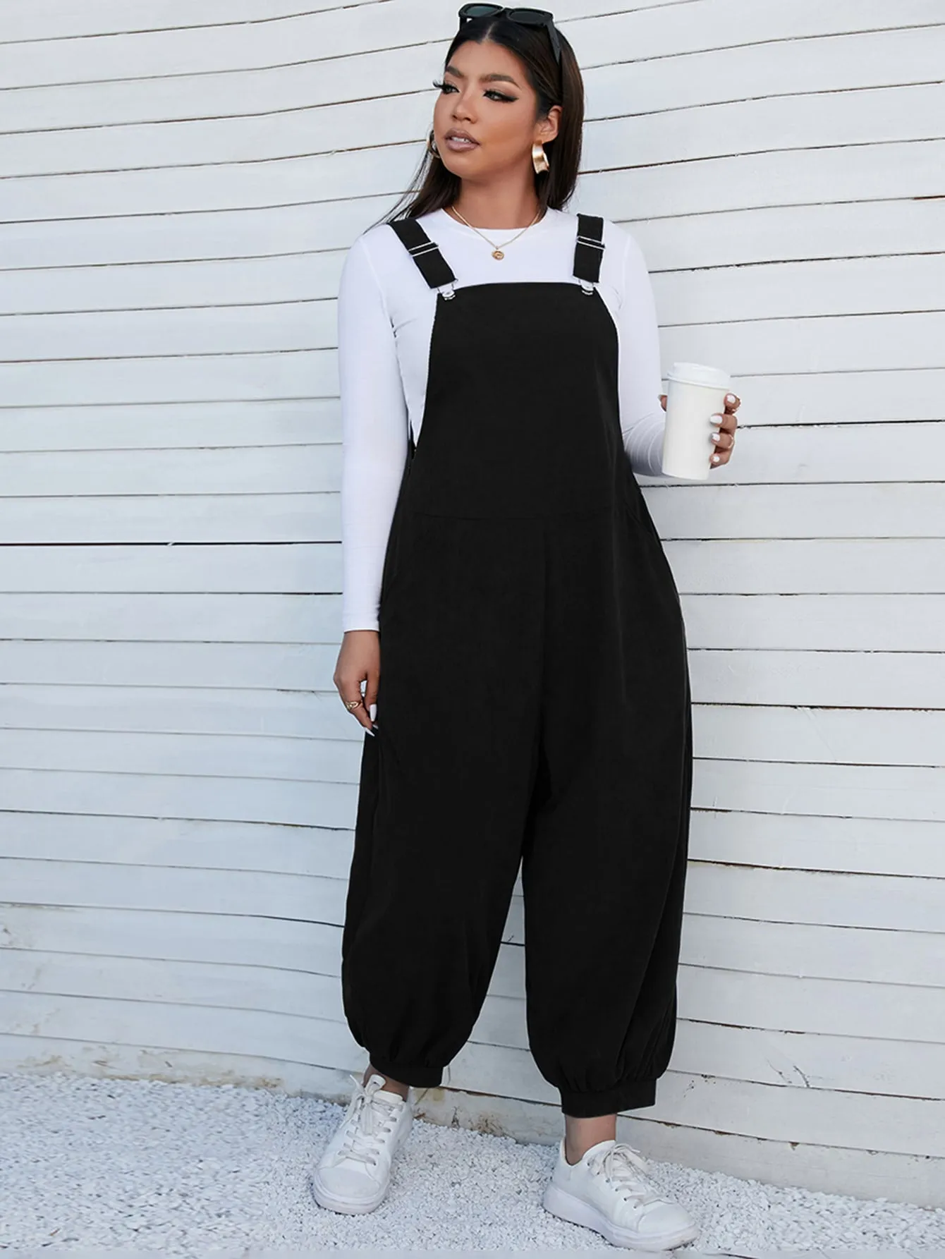 Plus Slant Pocket Overalls Without Tee