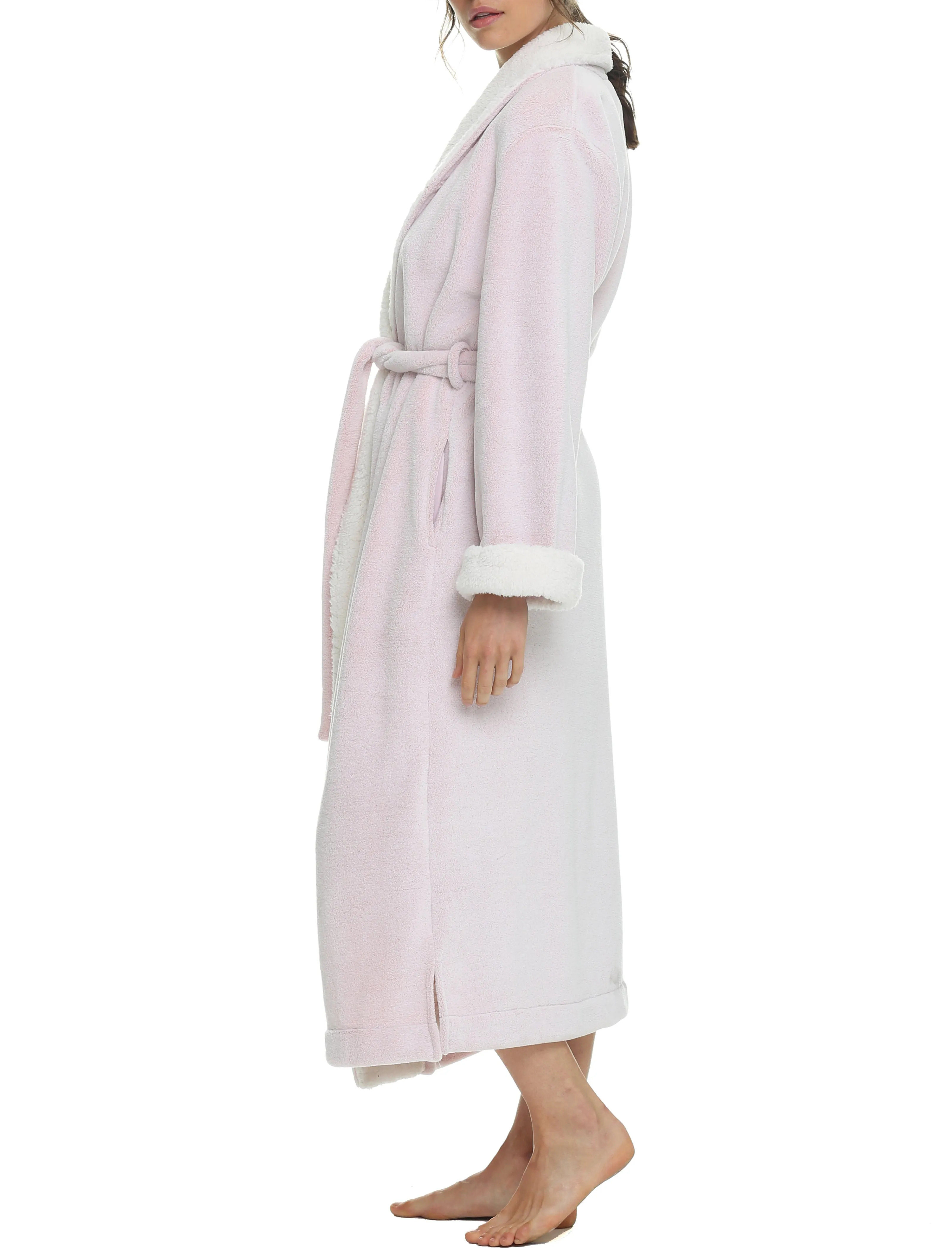 Plush Sherpa Robe & Sleep Mask Set