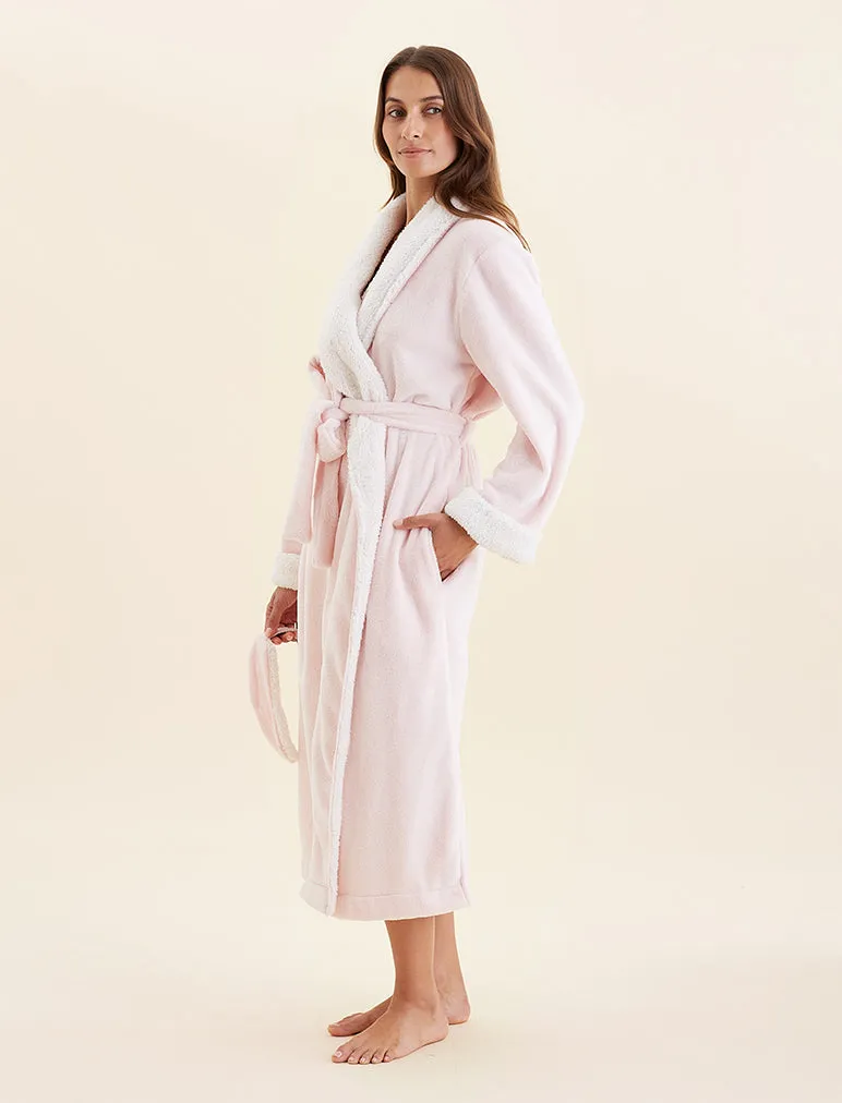 Plush Sherpa Robe & Sleep Mask