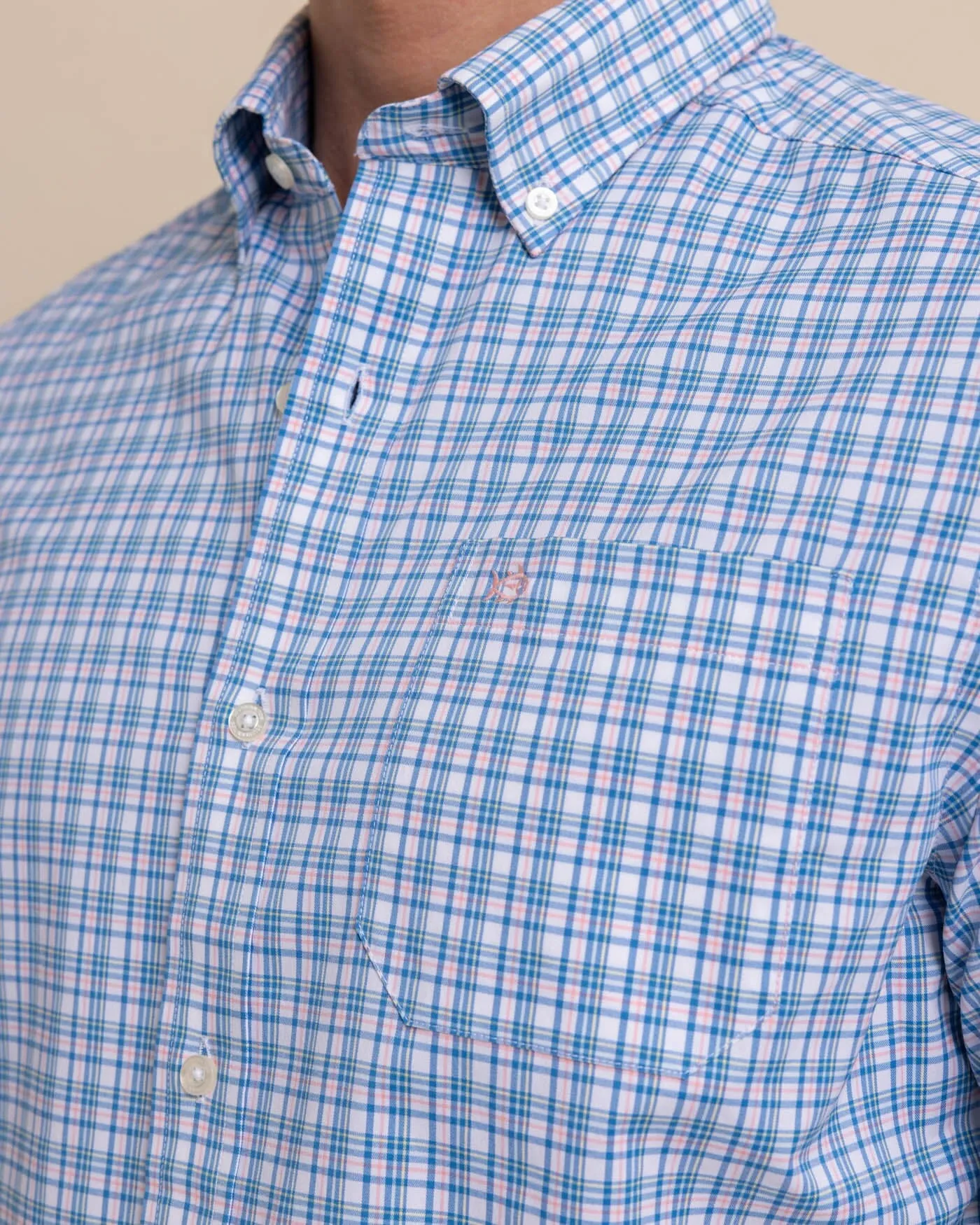 Portsmouth Plaid Intercoastal Long Sleeve Sport Shirt