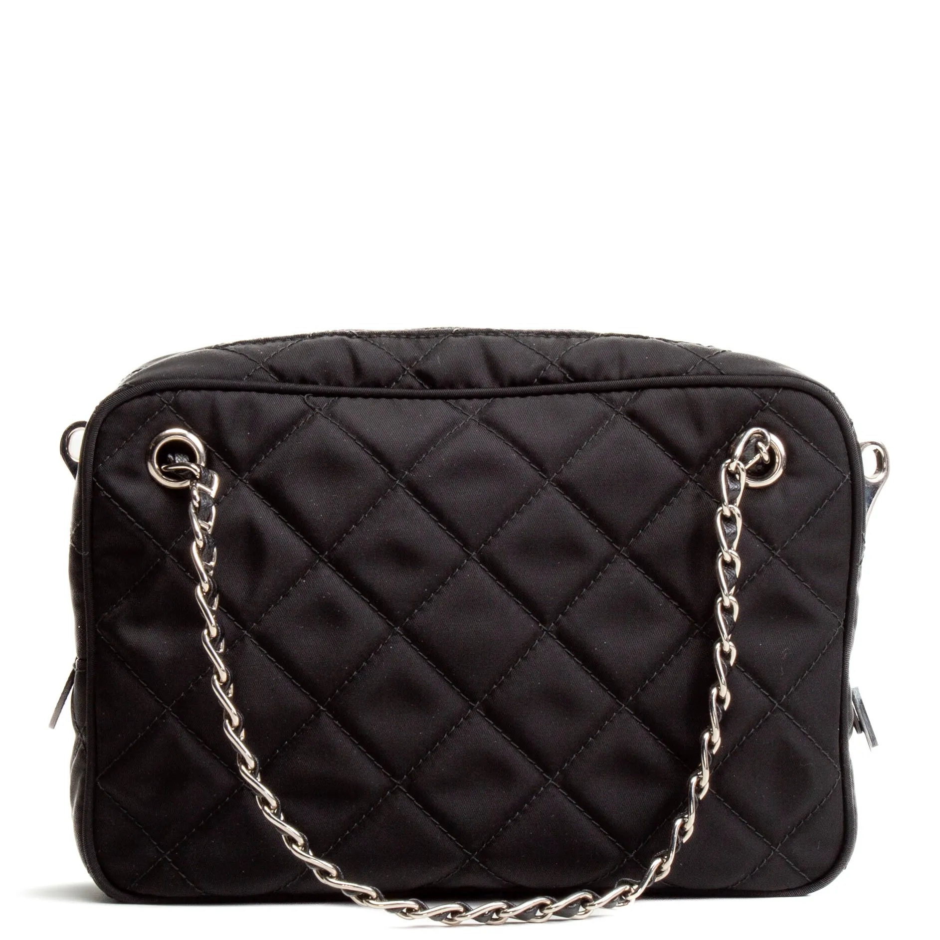 Prada Quilted Nylon Camera Bag- Black