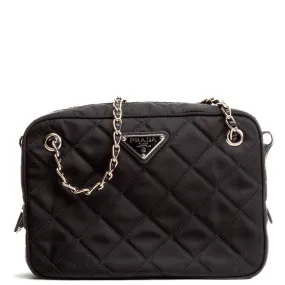 Prada Quilted Nylon Camera Bag- Black