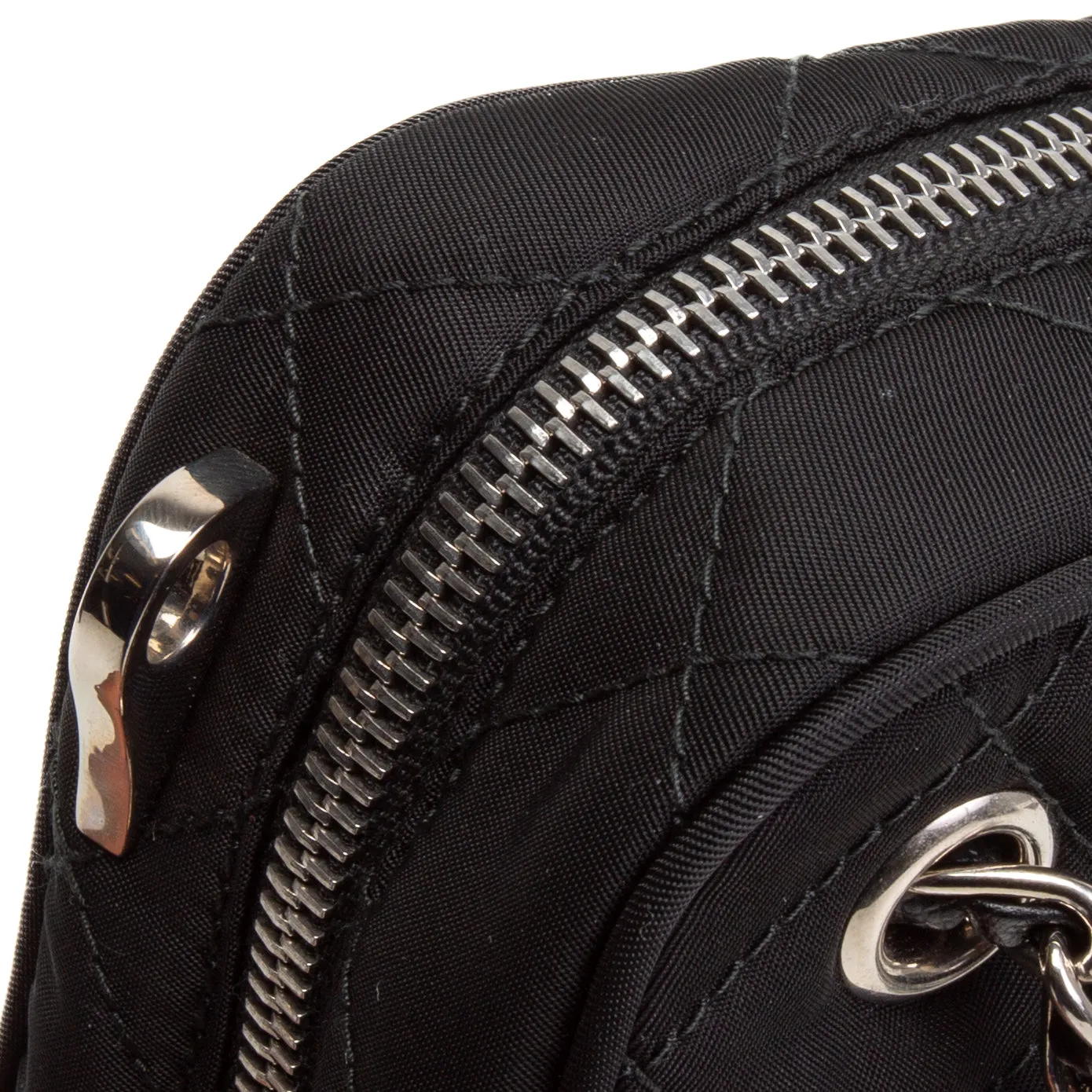 Prada Quilted Nylon Camera Bag- Black