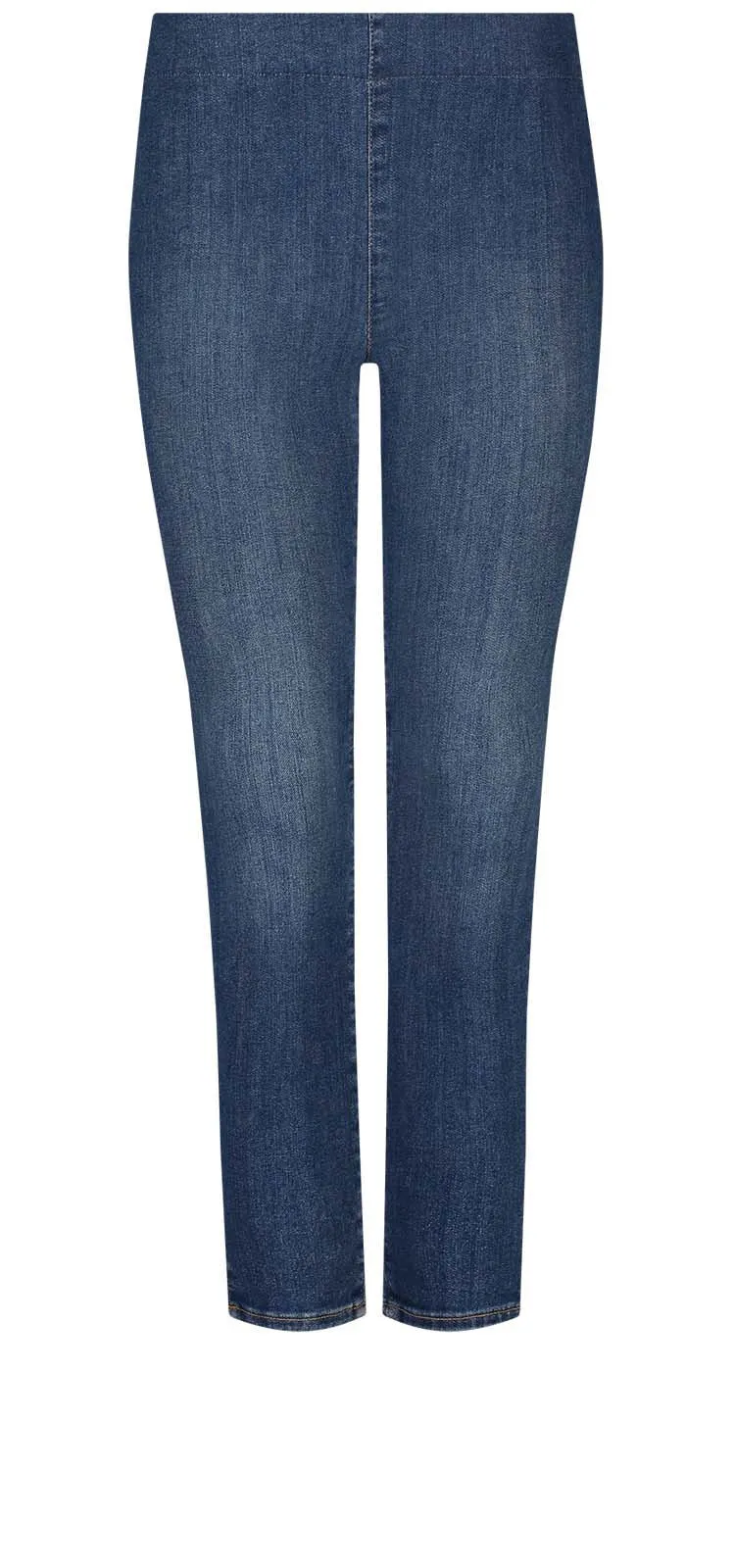 Pull-On Skinny Ankle Mediumblauw SpanSpring™ Denim | Clean Allure