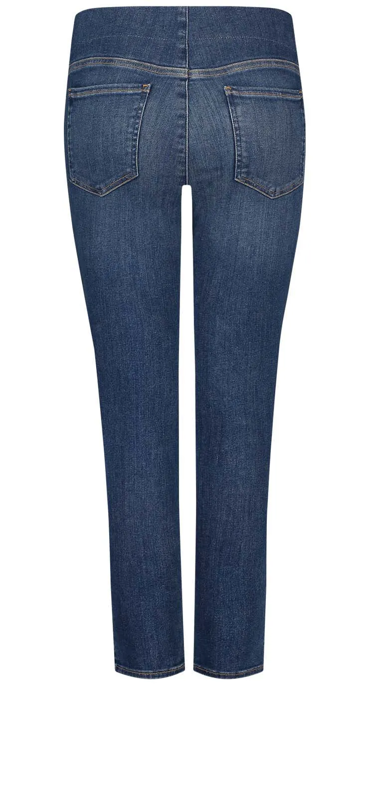 Pull-On Skinny Ankle Mediumblauw SpanSpring™ Denim | Clean Allure