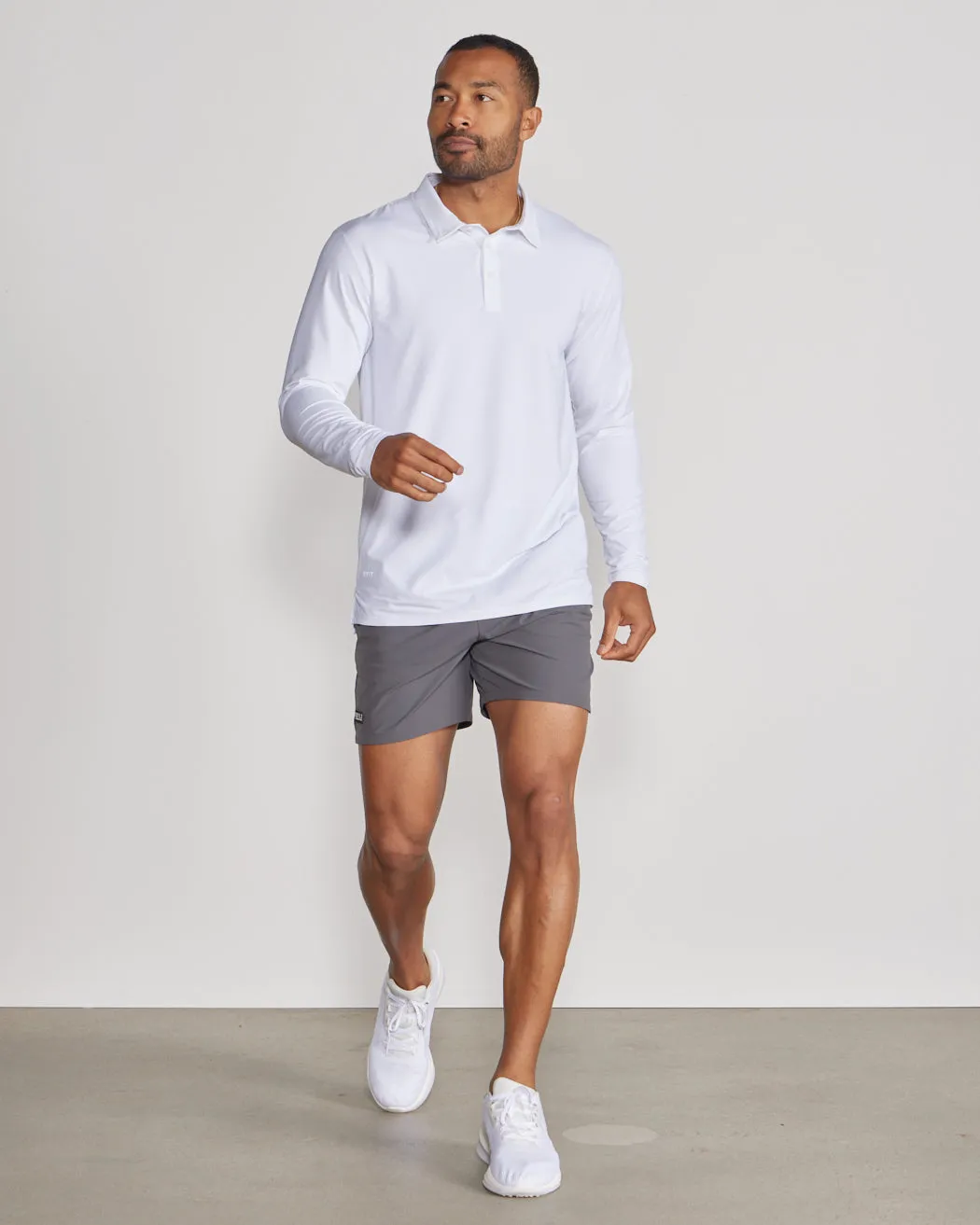 Pulse Long Sleeve Split-Hem Polo