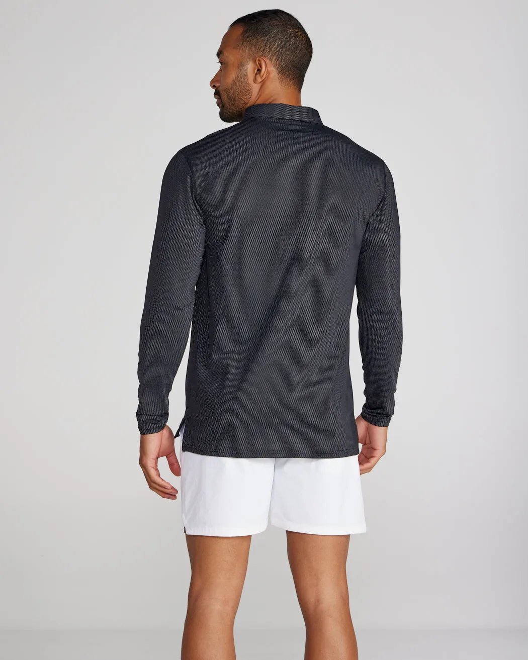 Pulse Long Sleeve Split-Hem Polo