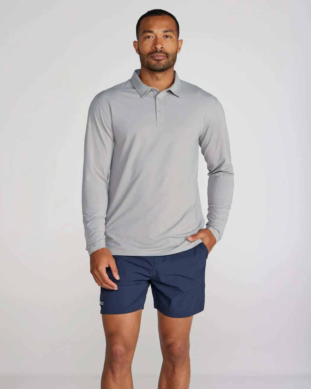 Pulse Long Sleeve Split-Hem Polo