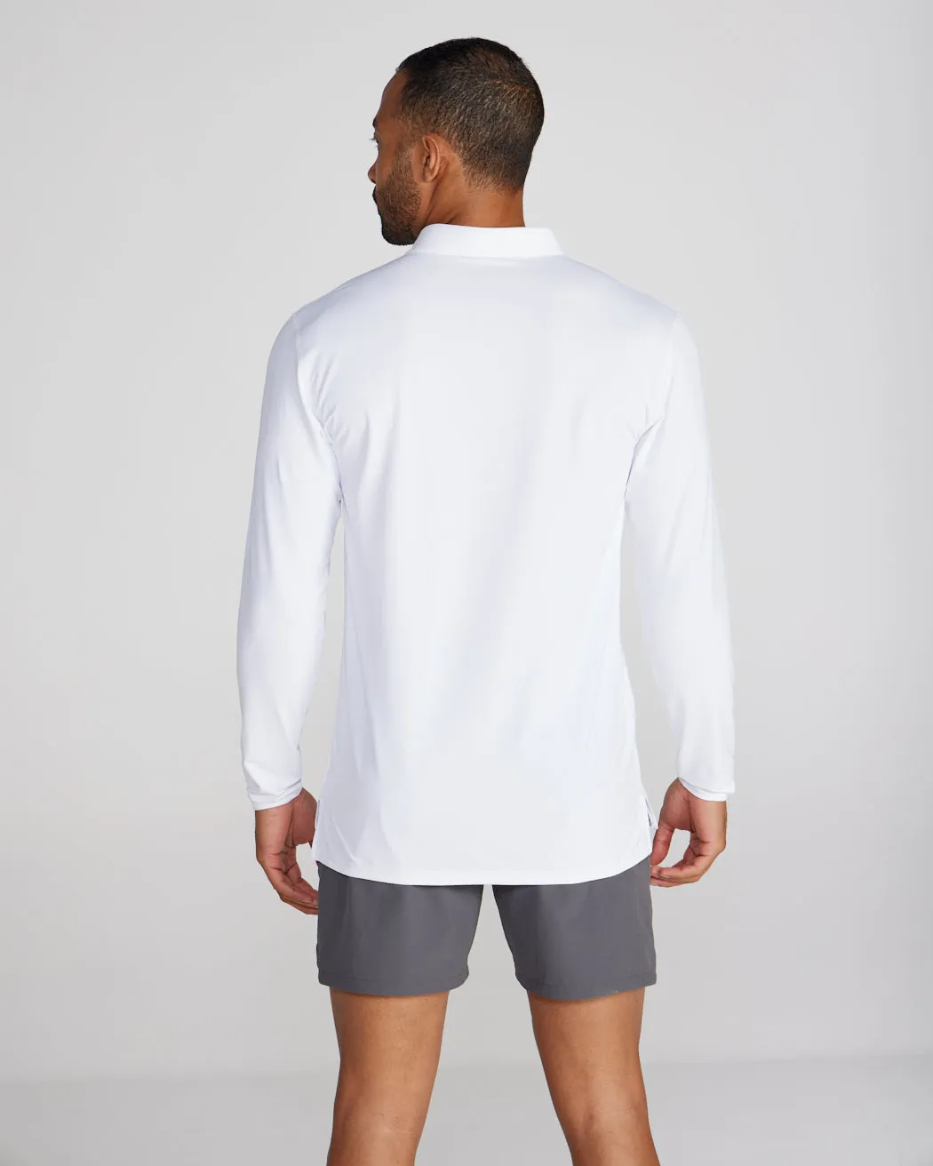 Pulse Long Sleeve Split-Hem Polo