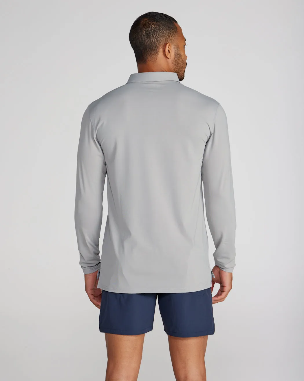 Pulse Long Sleeve Split-Hem Polo