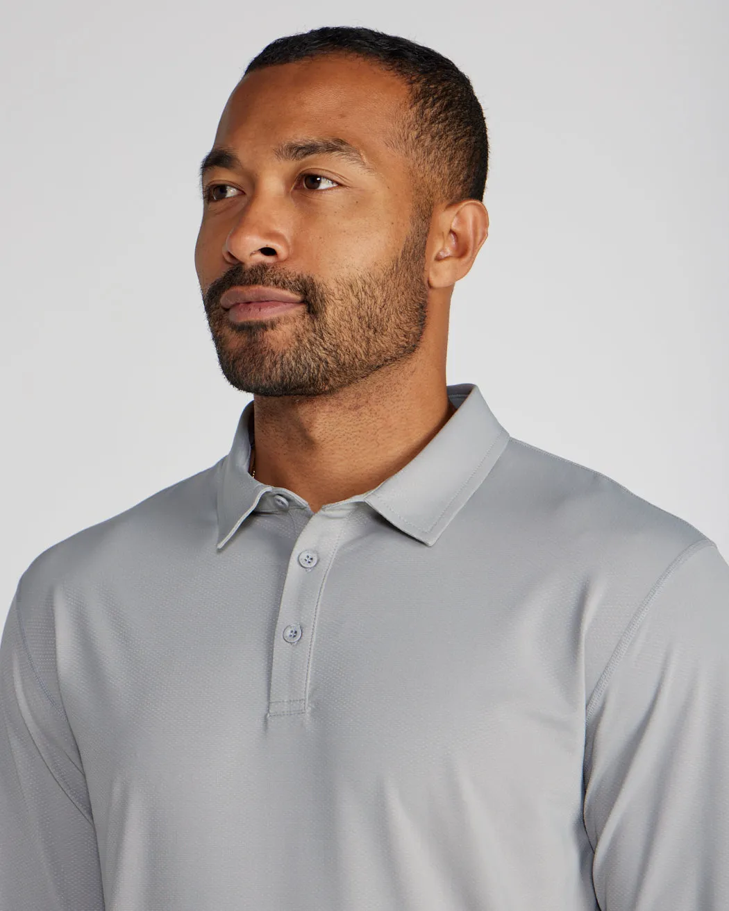 Pulse Long Sleeve Split-Hem Polo