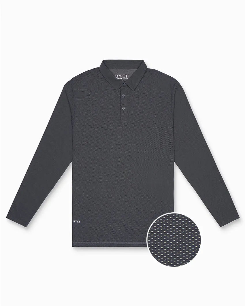 Pulse Long Sleeve Split-Hem Polo