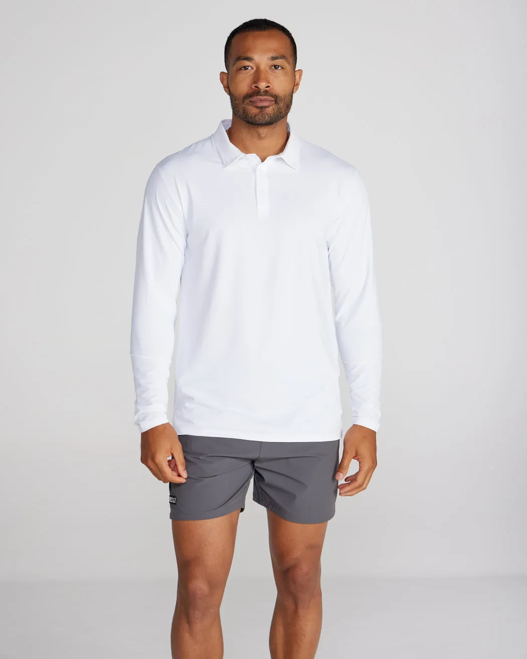 Pulse Long Sleeve Split-Hem Polo