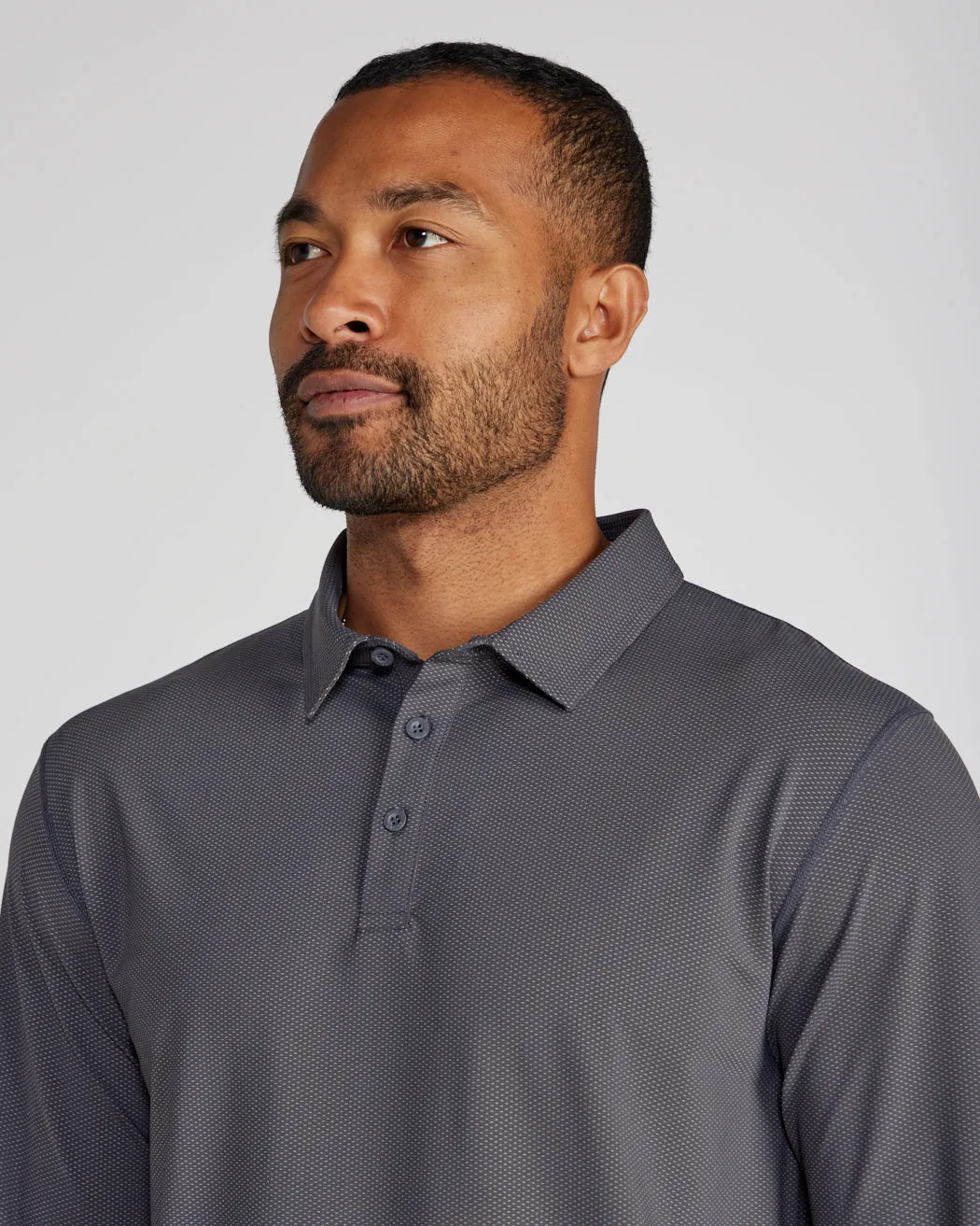 Pulse Long Sleeve Split-Hem Polo