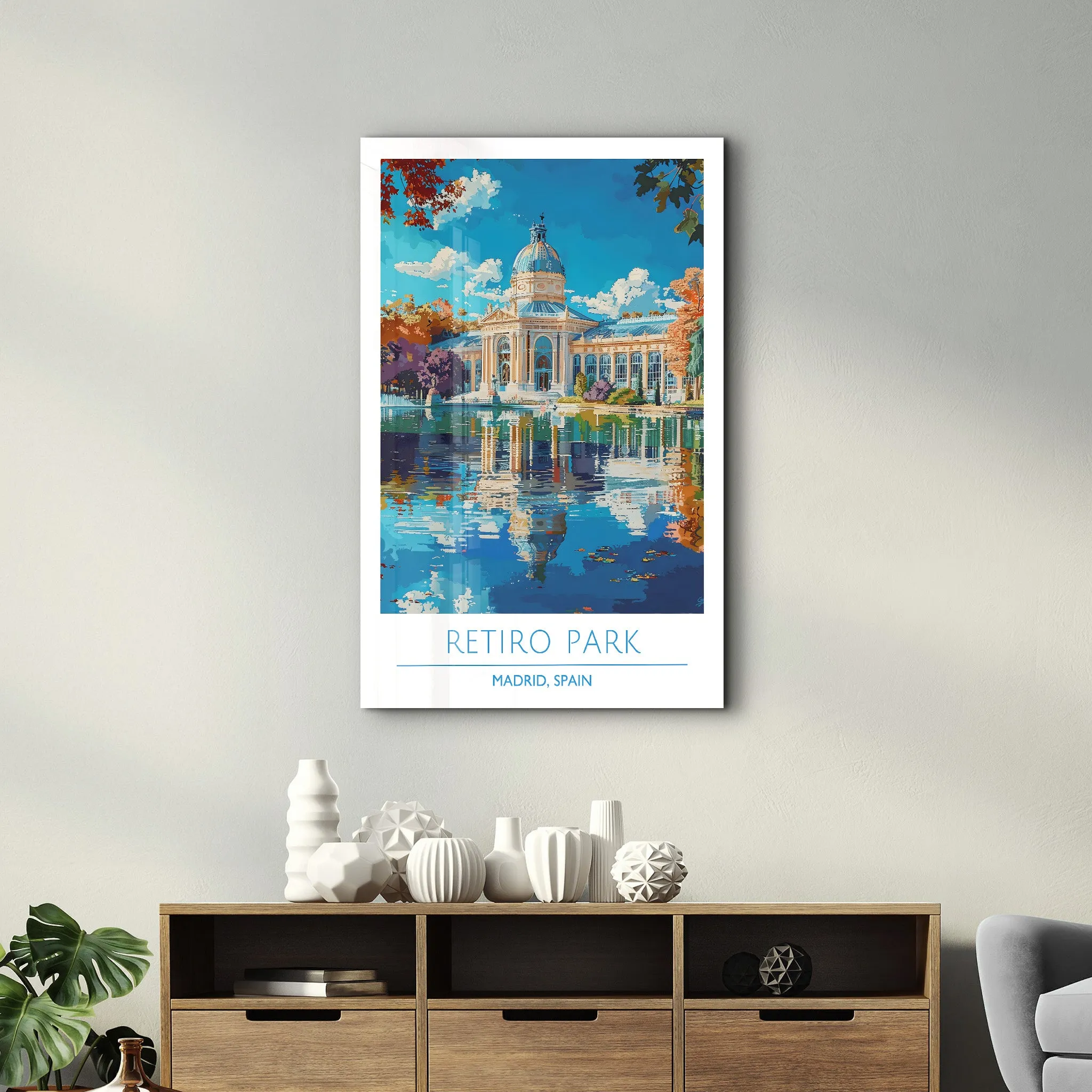 Reitro Park-Madrid Spain-Travel Posters | Glass Wall Art