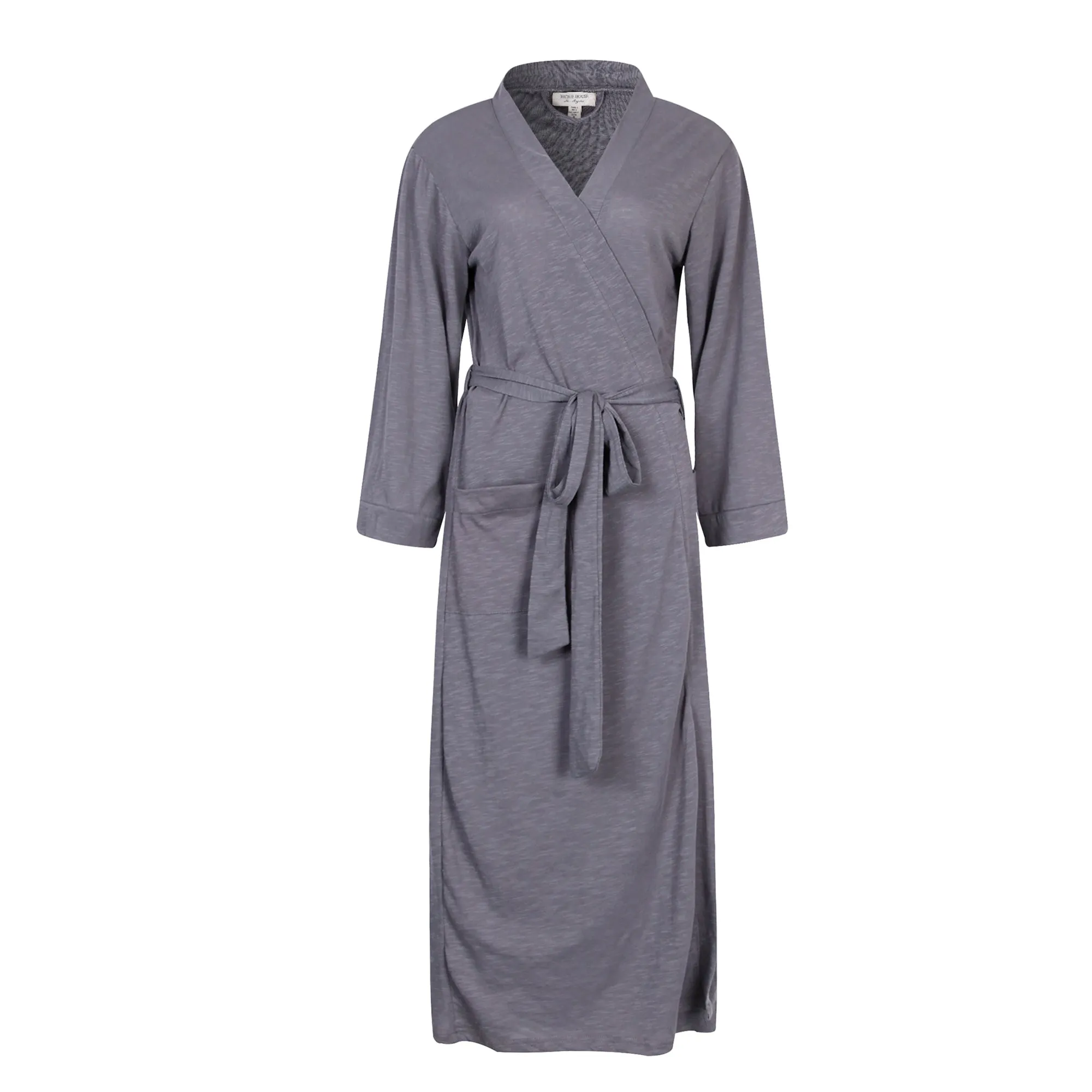 Richie House Kimono Cotton Robe Long Belted Robe Dressing Gown Lounge Night Spa RHW2824