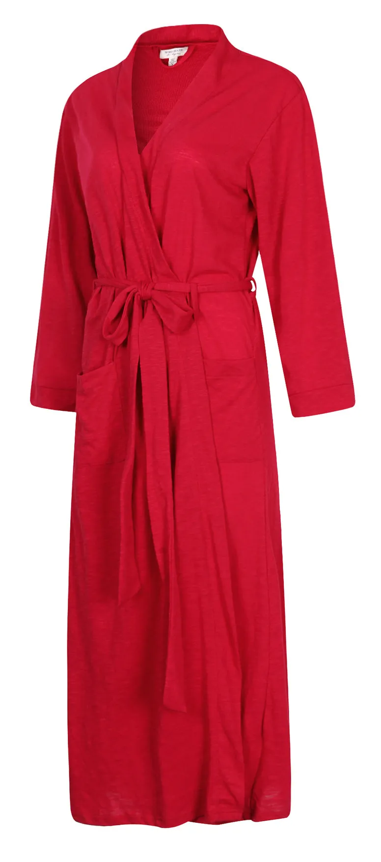 Richie House Kimono Cotton Robe Long Belted Robe Dressing Gown Lounge Night Spa RHW2824