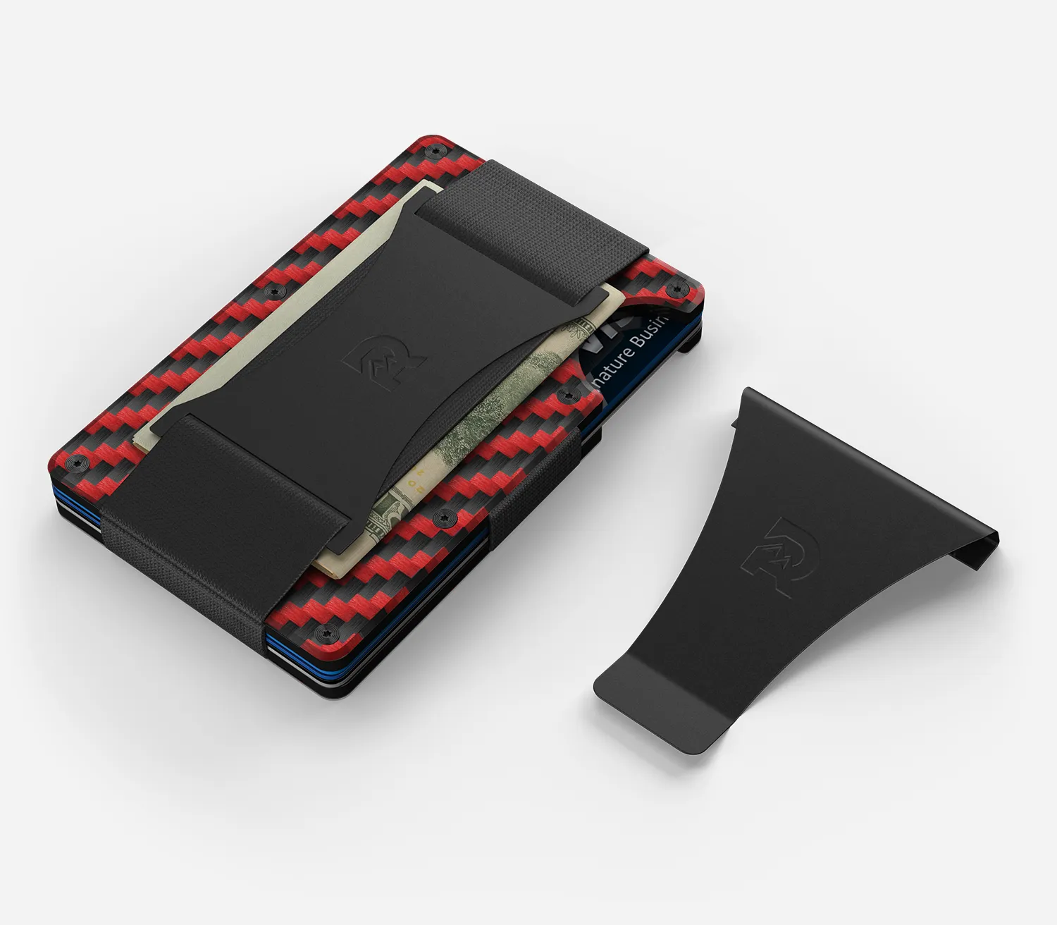 Ridge Wallet - Red Carbon 3k