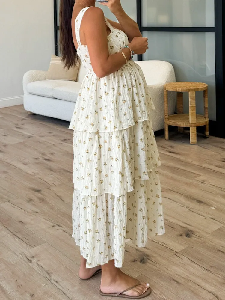 Serena Tiered Dress | Cream Floral | FINAL SALE