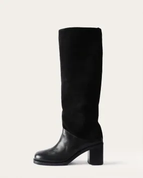 Shania Boots Suede and Leather Black