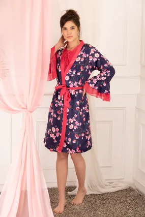 Short Nighty & Robe Nightgown set