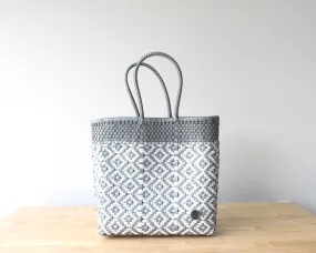 Silver & White Tote Bag by MexiMexi