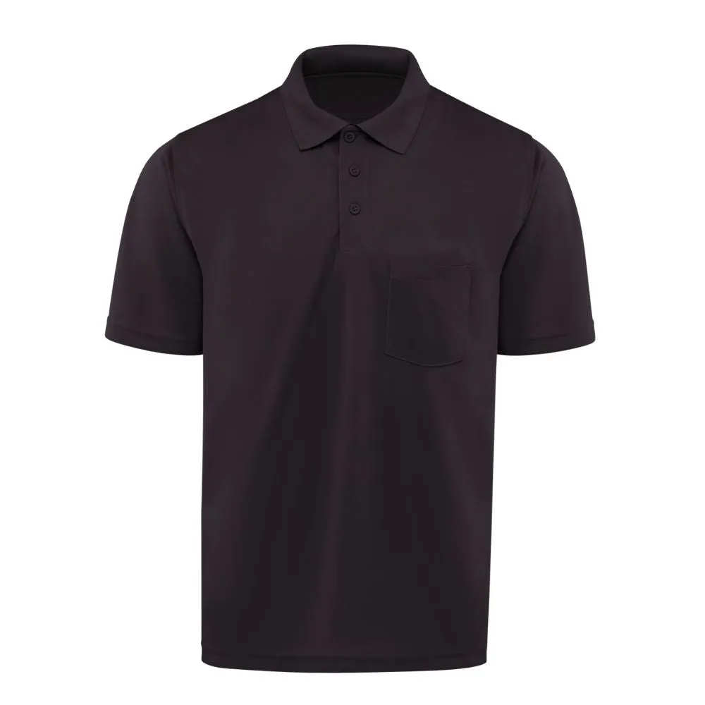 SIZE SMALL ONLY: Men's Red Kap Short Sleeve Performance Knit® Pocket Polo - Black