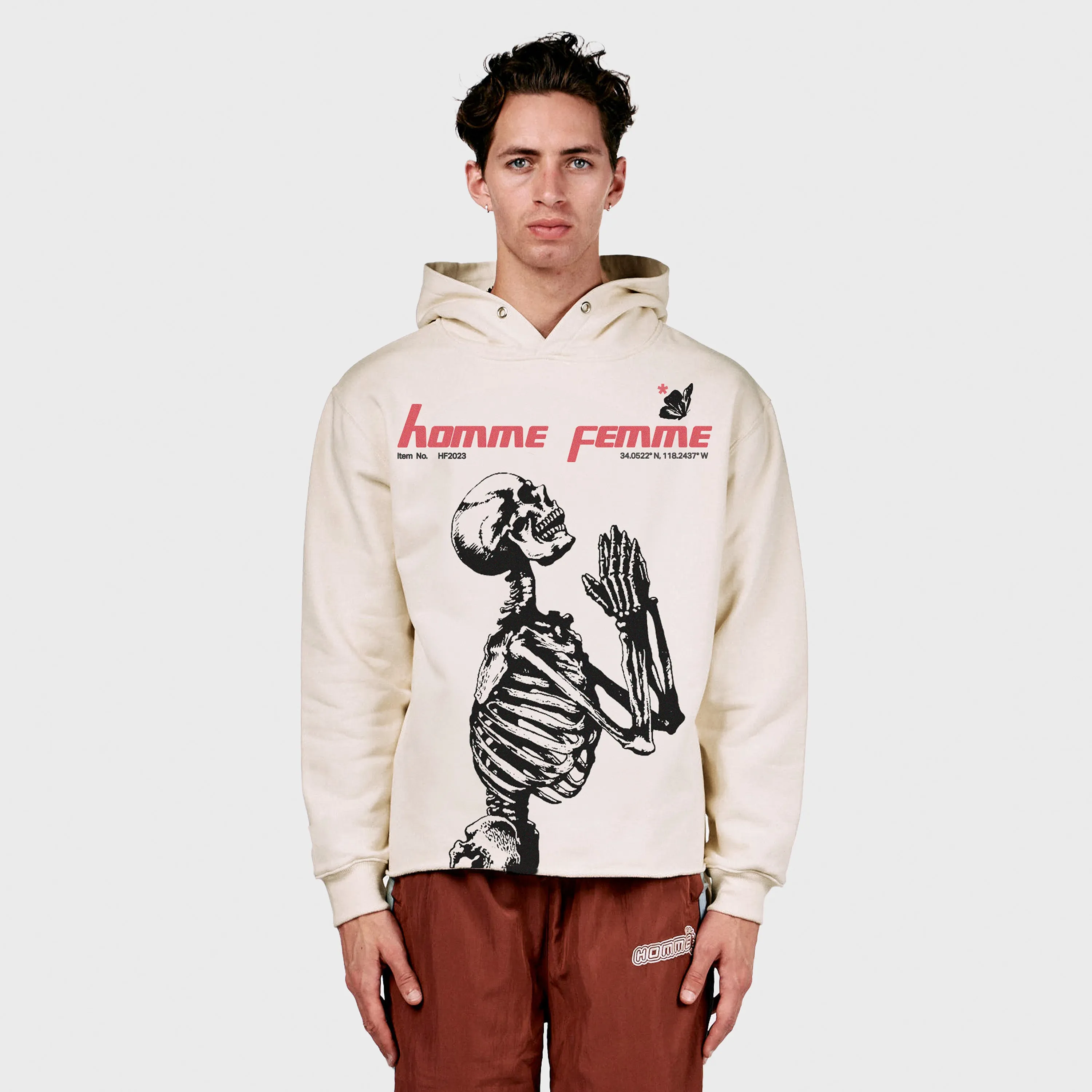 Skeleton Hoodie Cream