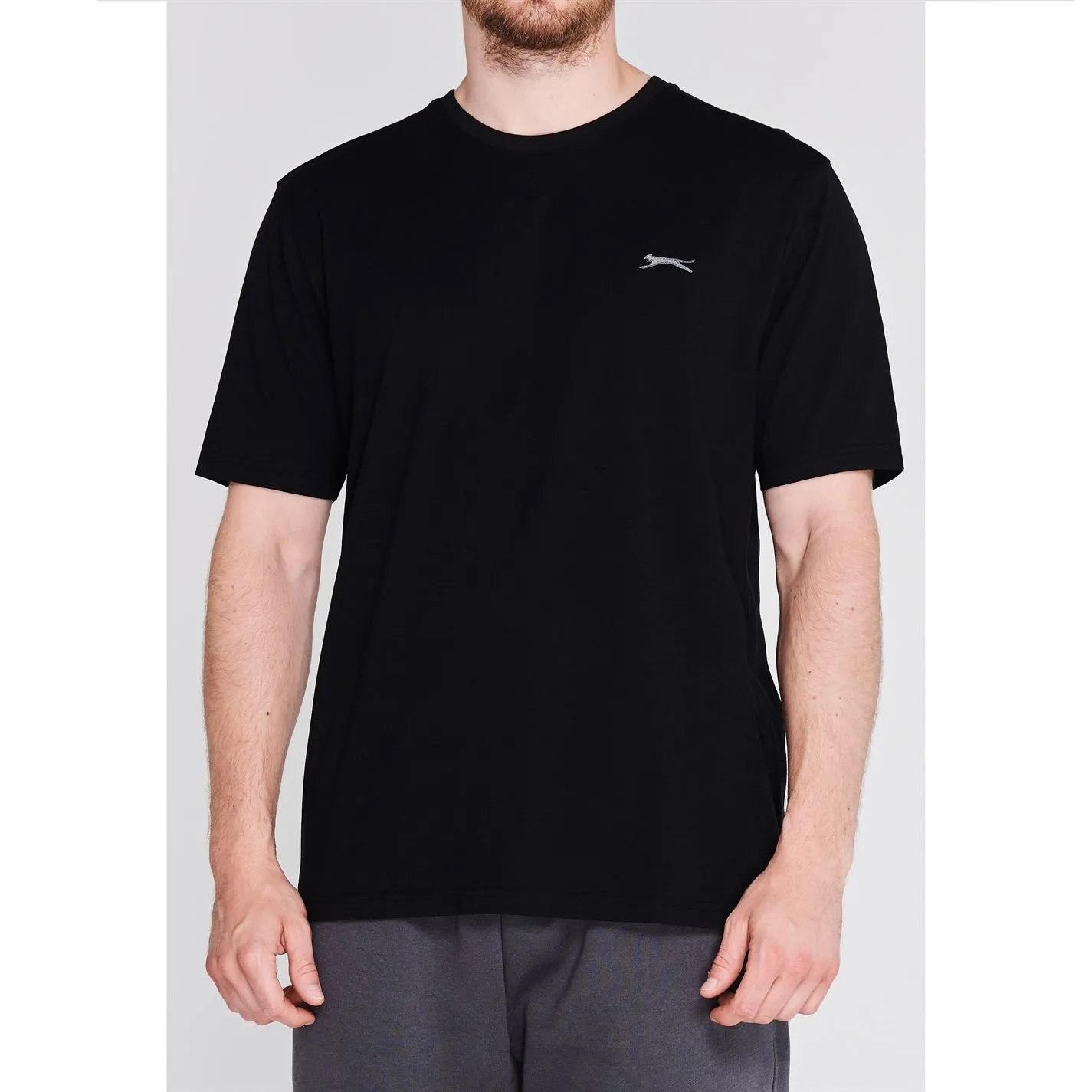 Slazenger Mens Plain T Shirt Crew Neck Tee Top Short Sleeve Lightweight Cotton