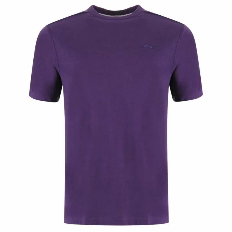 Slazenger Mens Plain T Shirt Crew Neck Tee Top Short Sleeve Lightweight Cotton