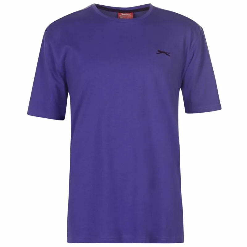 Slazenger Mens Plain T Shirt Crew Neck Tee Top Short Sleeve Lightweight Cotton