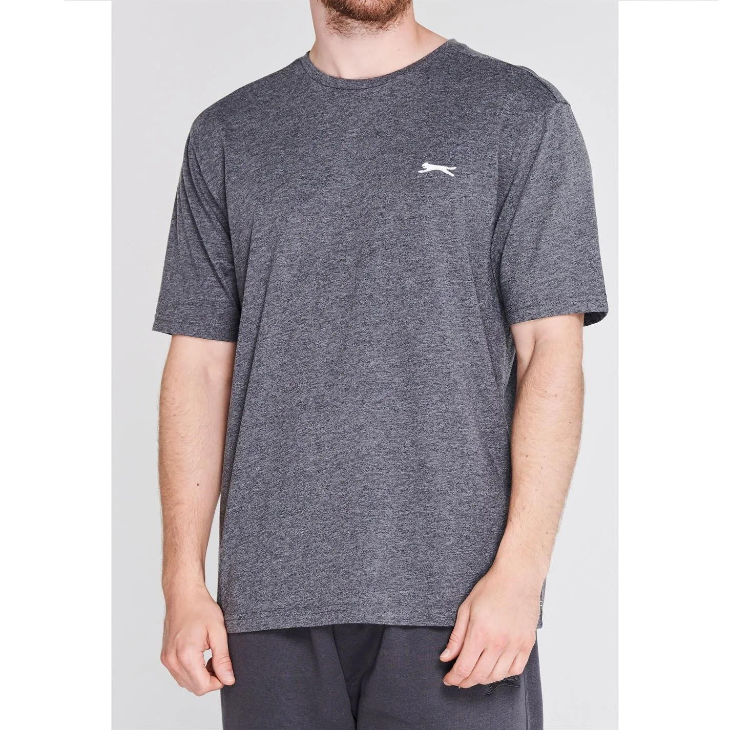 Slazenger Mens Plain T Shirt Crew Neck Tee Top Short Sleeve Lightweight Cotton