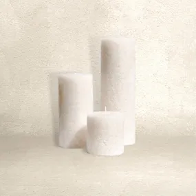 TEXTURED CANDLES | 7 CM | SANDSTONE