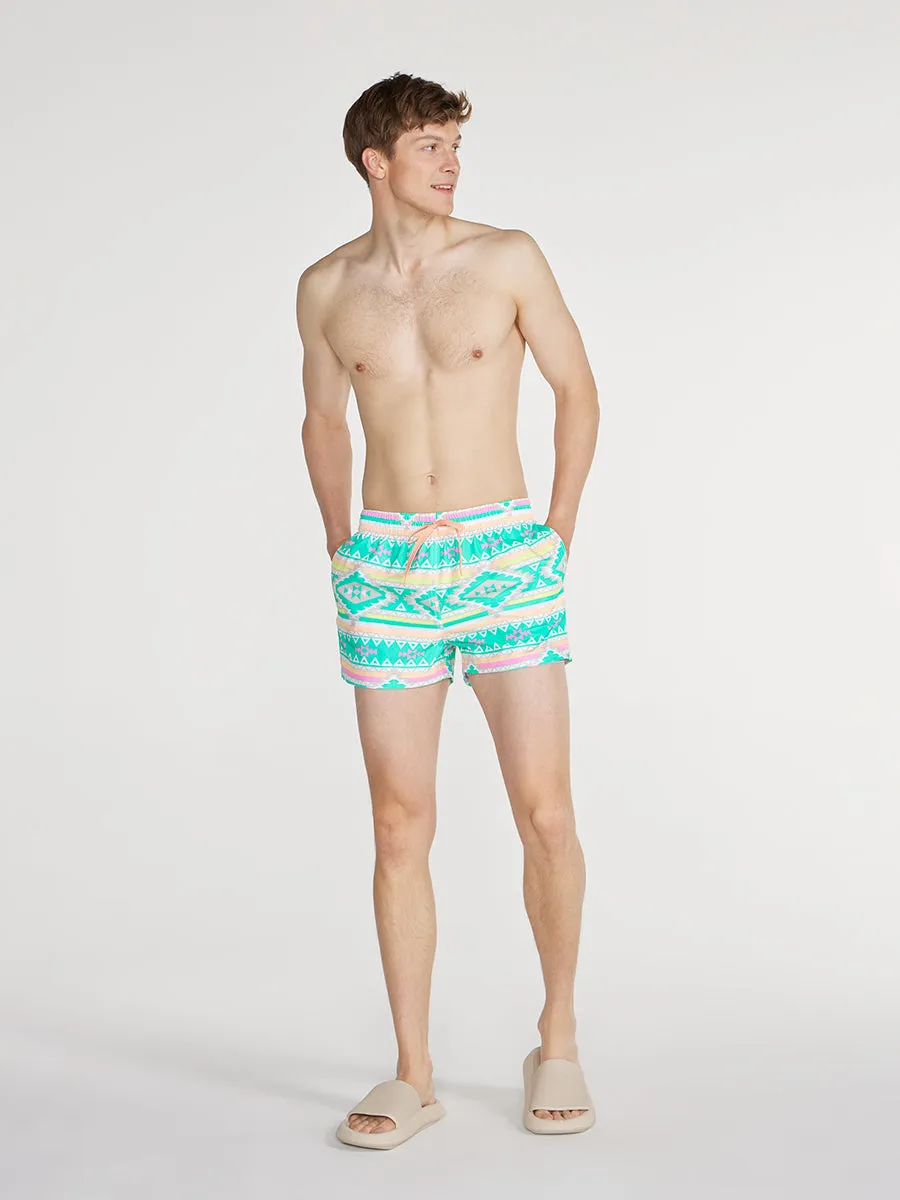 The En Fuegos 4" (Lined Classic Swim Trunk)