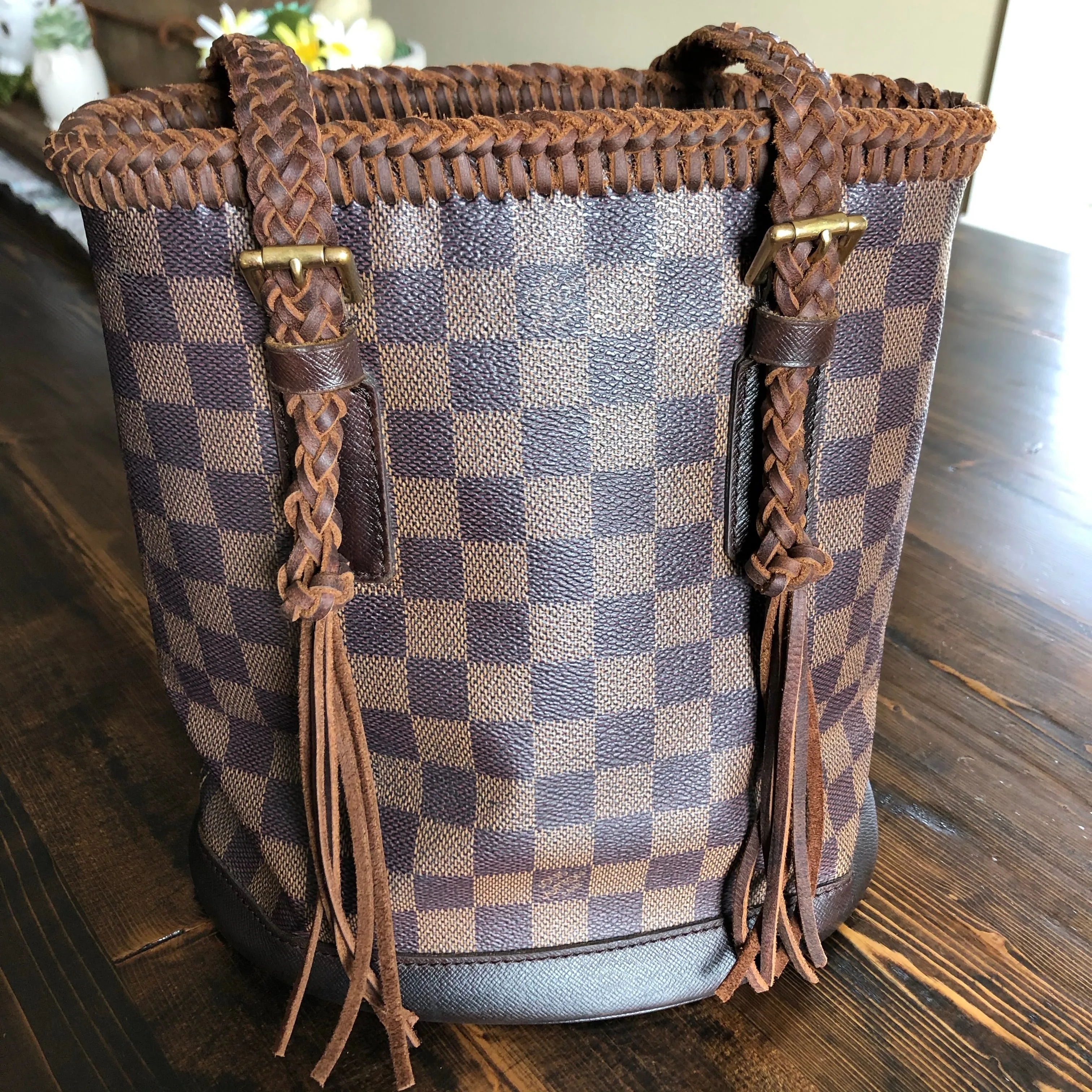 The Owl - Vintage Damier Ebene Bucket Bag