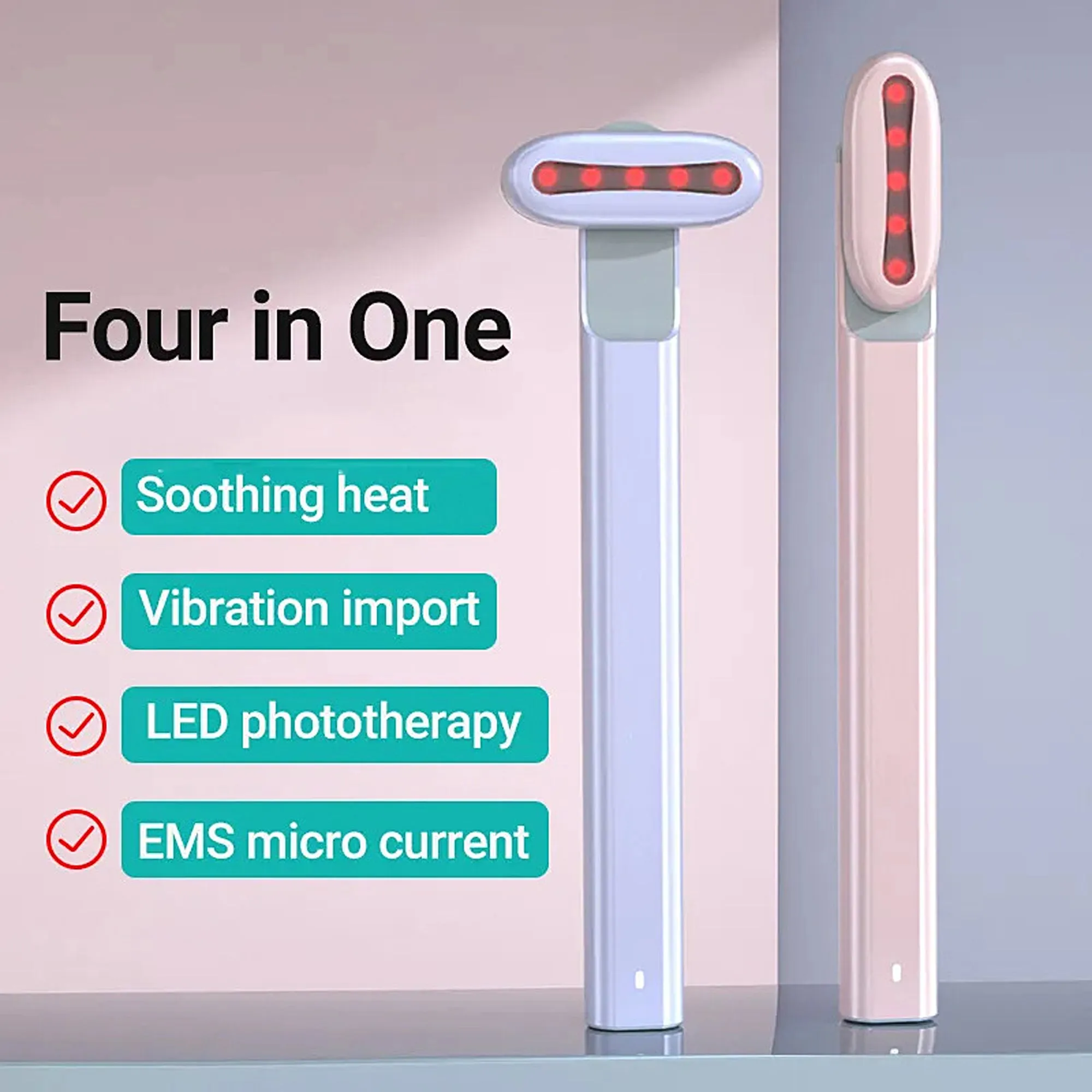 ThermaGlow 5-IN-1 Red Light, MicroCurrent, Heat & UltraSonic Massage Therapy.