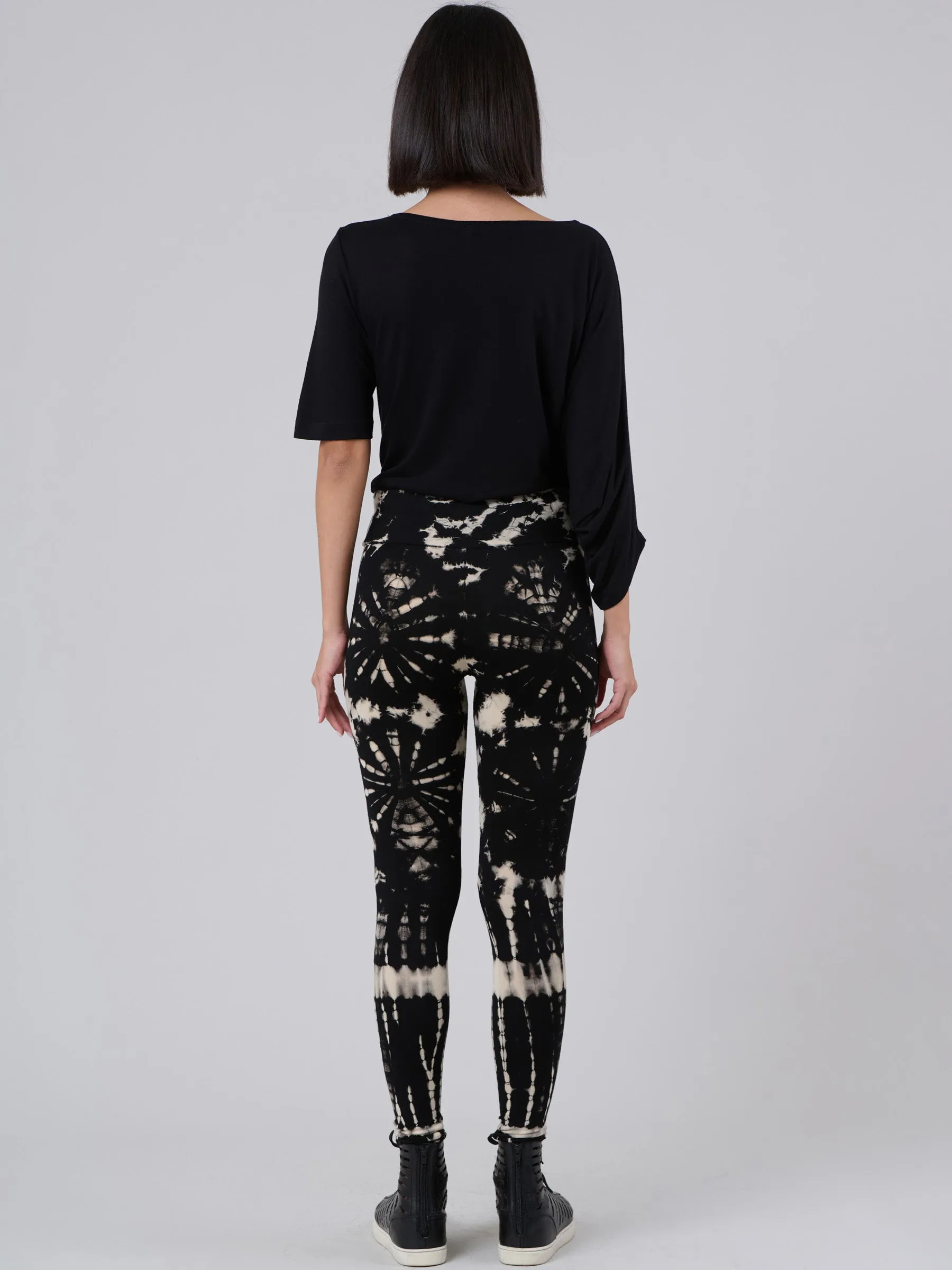 Tie Dye Leggings - Black - Style 1