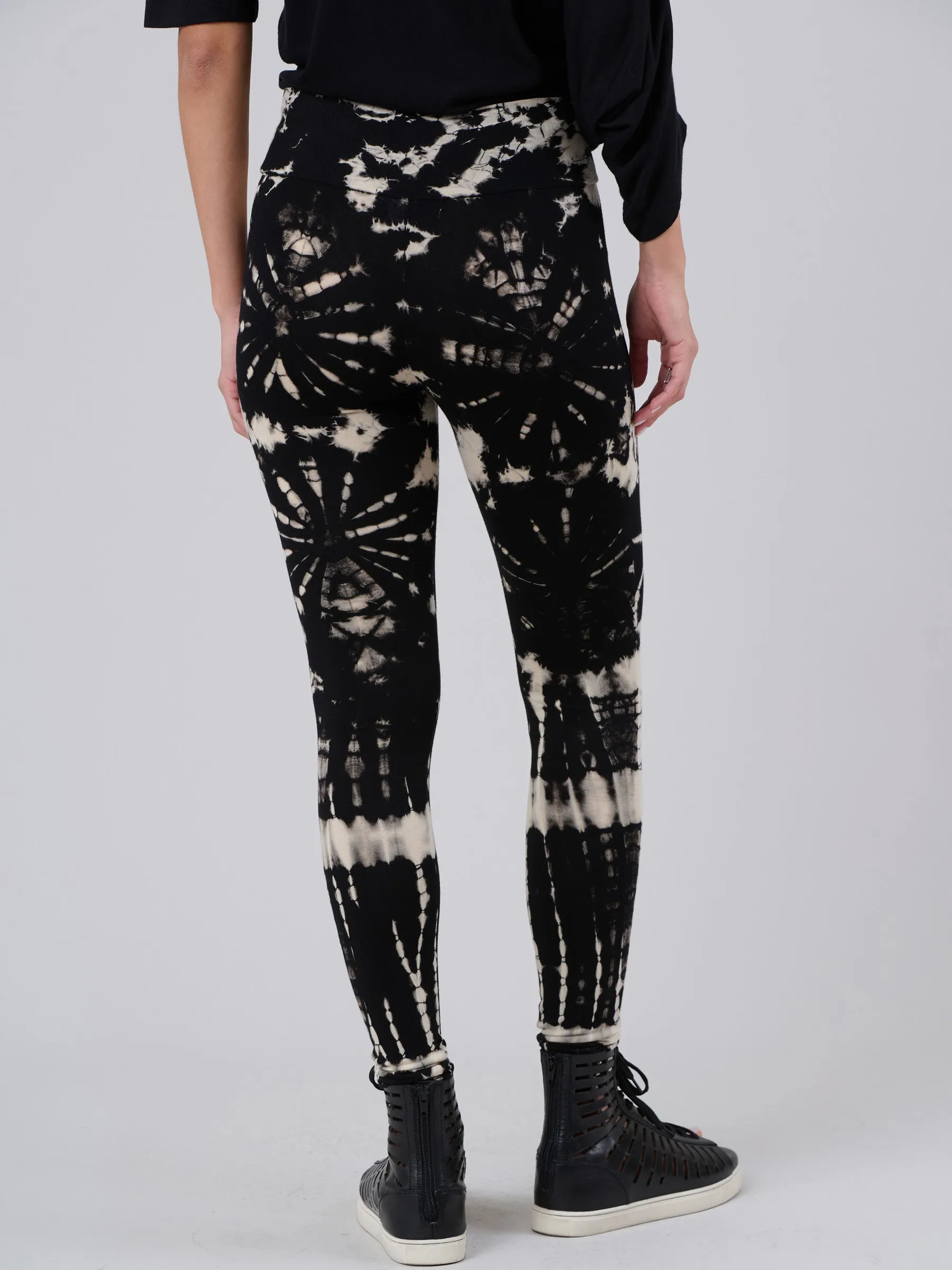 Tie Dye Leggings - Black - Style 1